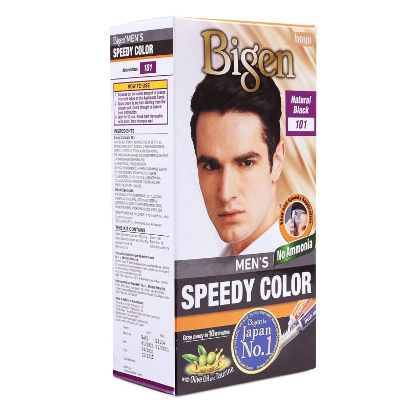 Bigen Men's Speedy Color, Hair Color, 80g - Natural Black 101 (Pack of 1) - Image 7