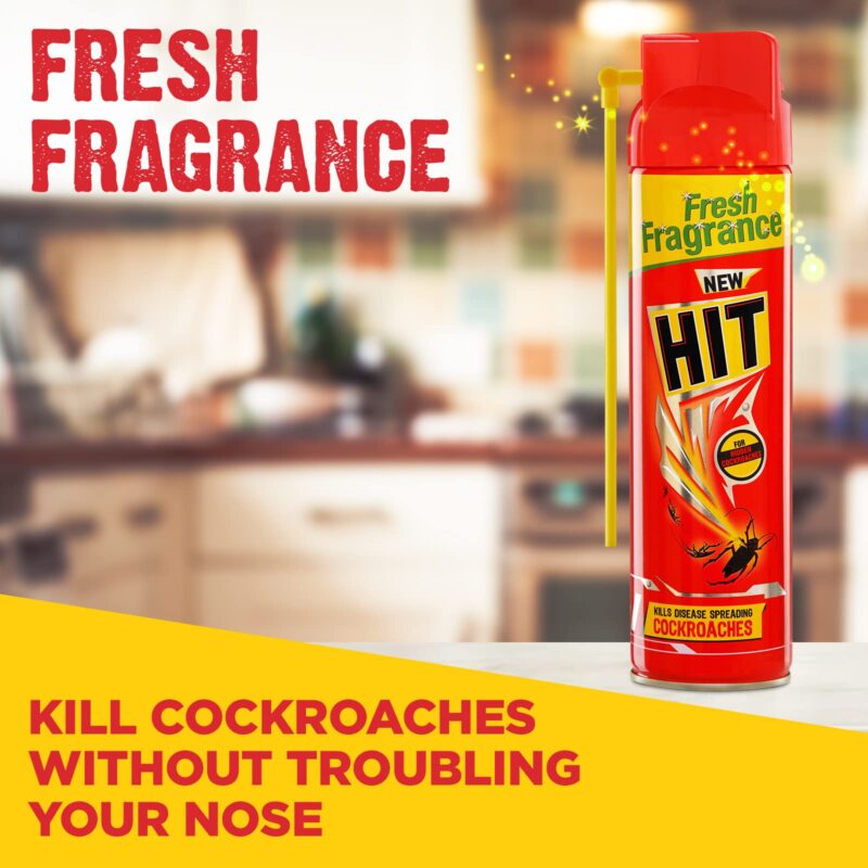 Hit Crawling Insect Killer Cockroach Killer Spray (400Ml) | Instant Kill | Deep-Reach Nozzle | Fresh Fragrance.. - Image 6