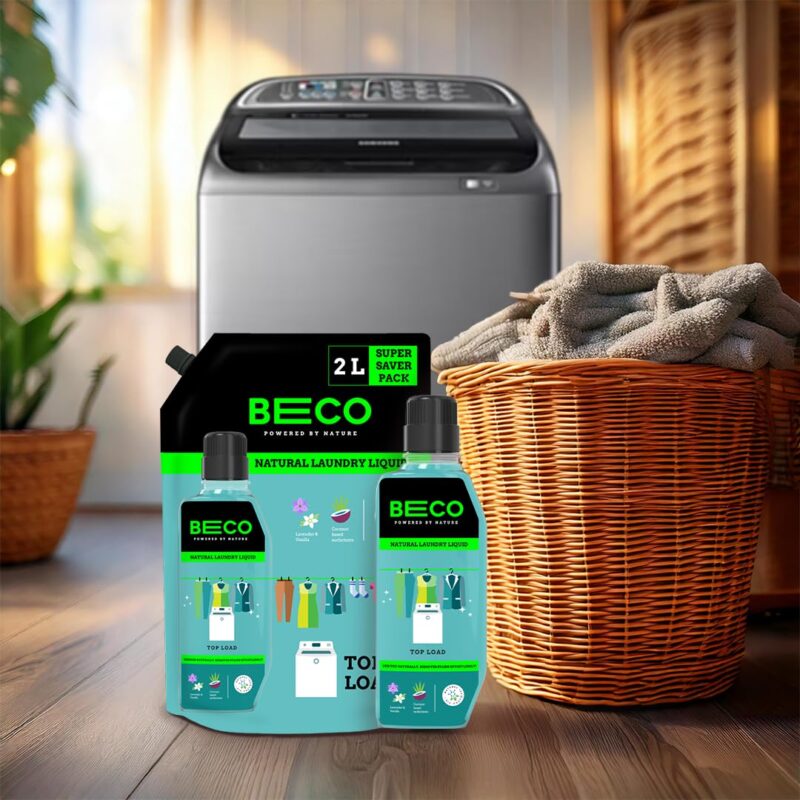 Beco Matic-Top Load Natural Laundry Liquid Detergent| 2 Litre Super Value Refill | Natural Formula for Tough Stain Removal & Fabric Care | No Harsh Chemicals | 100% Ecofriendly (2L) - Image 4