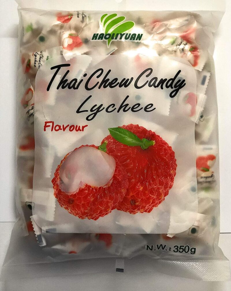 3x Haoliyuan Thai Chew Lychee Flavour Candy - 350g each - 300pcs total - Pack of 3 - Image 2