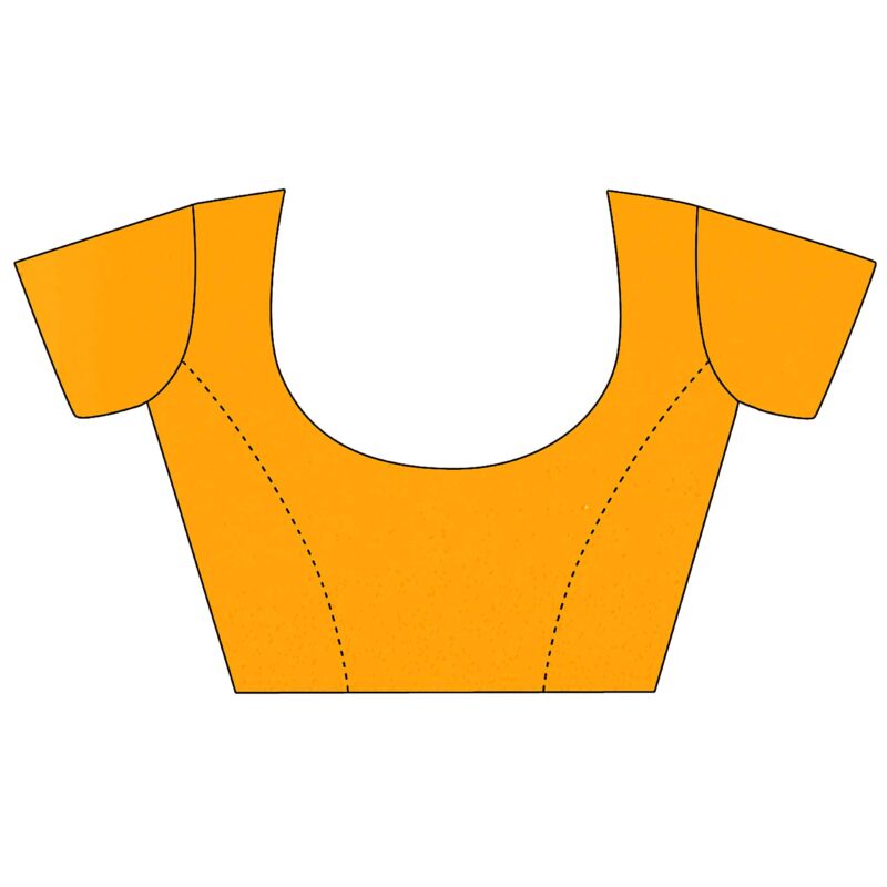 Sidhidata Women's Georgette Saree With Unstiched Blouse Piece (plain-gold-_Gold), Free Size - Image 2