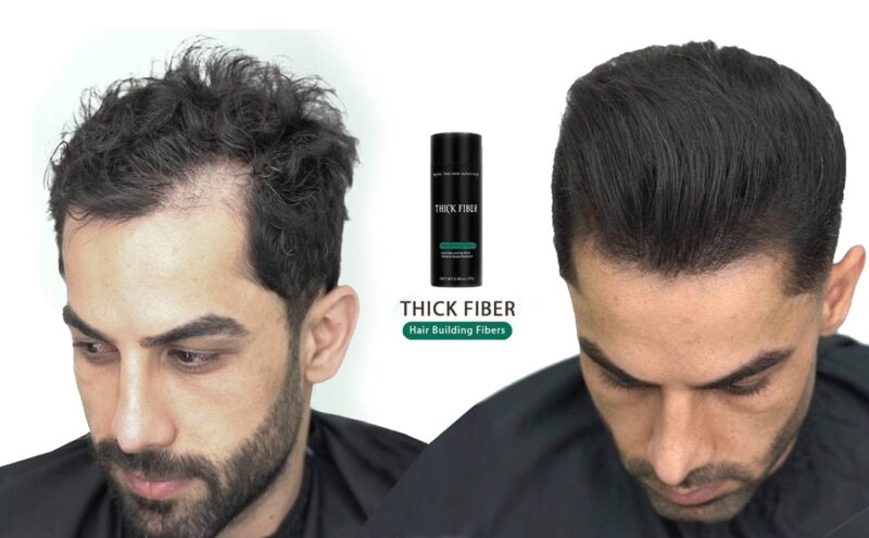 Thick Fiber - Hair Building Fibers (Black)- Hair Fibers For Thin & Fine Hair -Hair Thickening Fibers for Men & Women (25 g (Pack of 1)) - Image 6