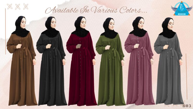 BURAQUE DESIGNER Abaya Burqa Dress's for Women Stitched Burkha | Casual Wear Abaya Burqa | (B03-Grey-Burkha) - Image 3