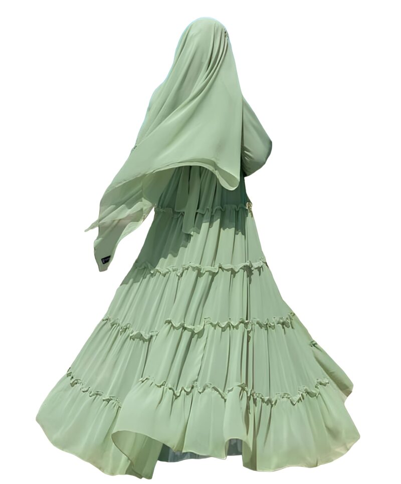 5 Chun Pista Green Burqa For women & Girls - Image 8