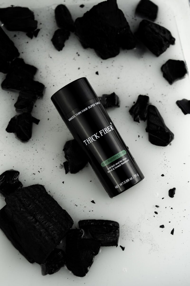 Thick Fiber - Hair Building Fibers (Black)- Hair Fibers For Thin & Fine Hair -Hair Thickening Fibers for Men & Women (25 g (Pack of 1)) - Image 4