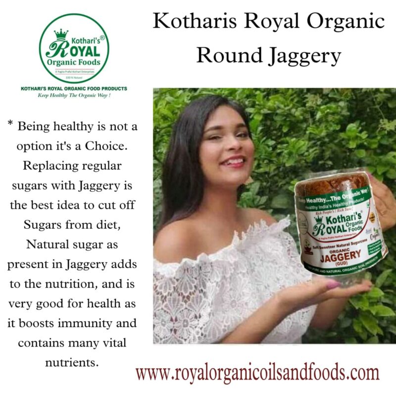Kothari's Royal Organic Foods Jaggery 900 Gm (Sugarcane Jaggery Block/Gud/Gur/Gud Bhelli/Vellam/Sharkara Bellam/Nattu/Jaggey/Pure/Natural/No Preserveties) - Image 3