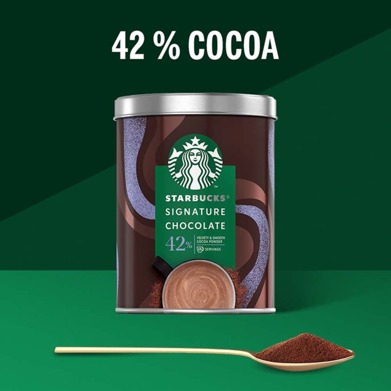 Starbucks Signature Chocolate 42% Velvety &Smooth Cocoa Powder TIN 330G - Image 10