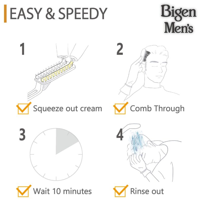 Bigen Men's Speedy Color, Hair Color, 80g - Natural Black 101 (Pack of 1) - Image 5