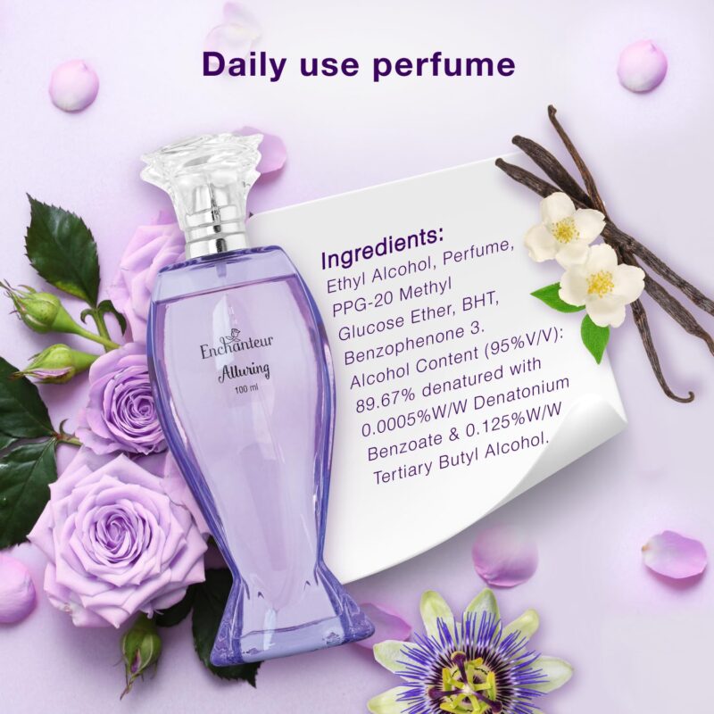 Enchanteur Alluring Rose Perfume Liquid For Women, 100Ml - Image 3