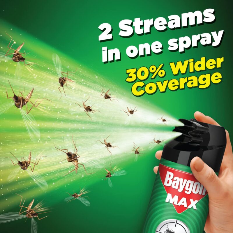 Baygon Mosquito & Fly Killer Spray- 400 ml, Green - Image 7