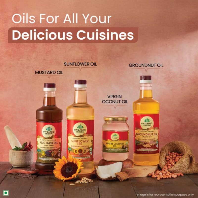Organic India Virgin Coconut Oil, 500ml, Lab Tested on 600+ Parameters, Certified Organic, Extracted from Organically Grown Coconut Milk, Cold Pressed, Authentic Flavour, Multipurpose Oil - Image 4