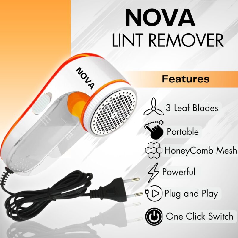 Nova Lint Remover for Clothes - Fabric Cleaner Tint and Dust Remover | 1 Year Warranty - Image 9