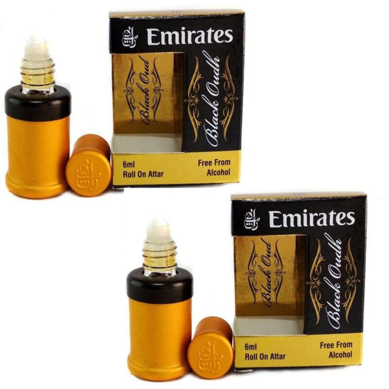 EMIRATES Black Oudh Floral Attar LONG LASTING PACK OF 2 PC Floral Attar (Floral)