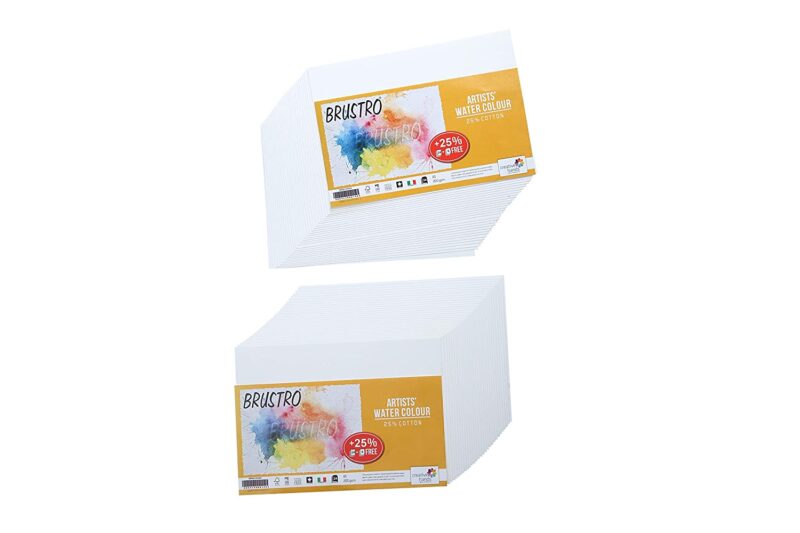 Brustro Artists' Watercolour Paper 200 GSM A5 - 25% cotton Cold Pressed 2 Packets (Each Packet Contains 24 + 6 Sheets Free) - Image 2
