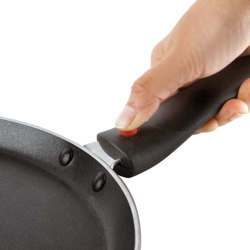 Cello Non Stick Dosa Tawa Induction Base with Detachable Handle, 280 mm Hammered Toned,Aluminium, Black - Image 5
