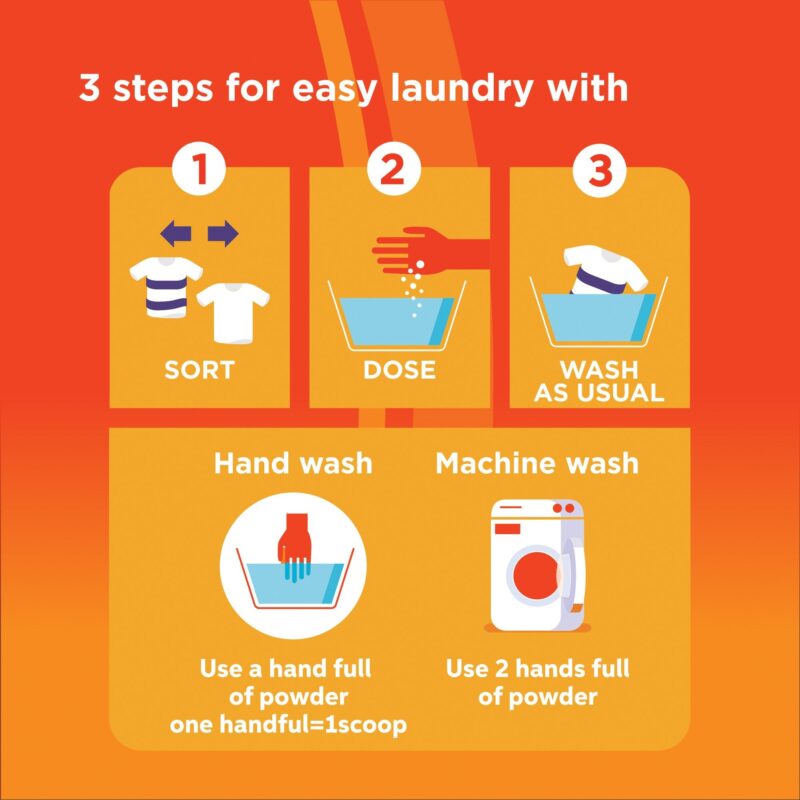 Tide Naturals Lemon and Chandan Detergent Washing Powder, 1kg - Image 4