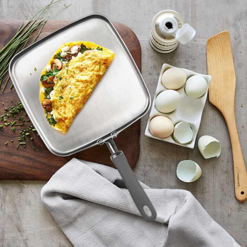 Meyer Trivantage Stainless Steel Open Square Tawa, (31612) - Image 4