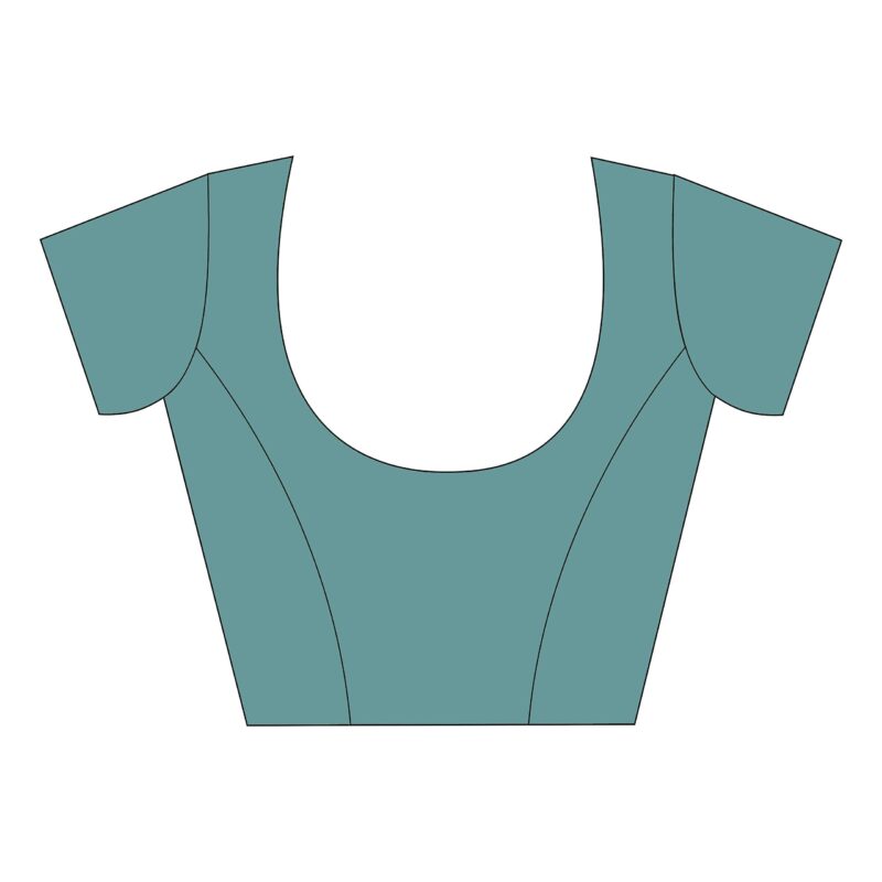 Vimla Women's Multi Crepe Silk Uniform Saree with Blouse (Multi; 1332_AC_Free Size) With FREE Henna Hair Color (Black) - Image 4