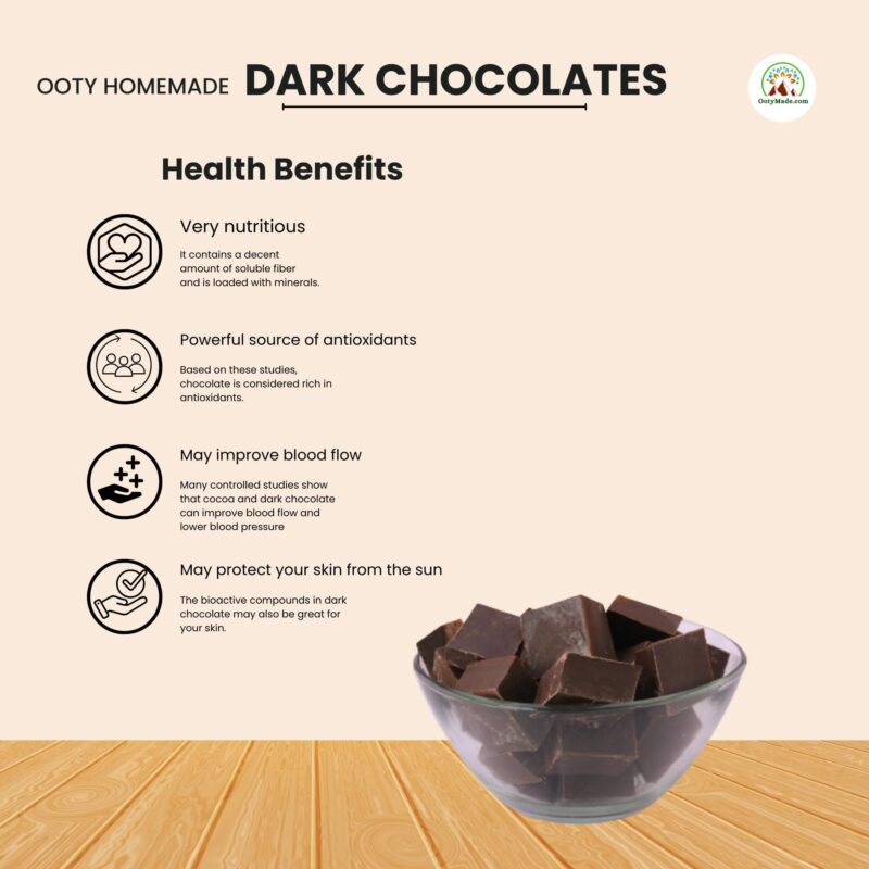OotyMade.com Dark Chocolate Bar - 250g | 70% Cocoa, Sugar Free, Vegan | Handcrafted in Ooty | Delicious & Healthy | Perfect for Gifting & Personal Enjoyment - Image 5