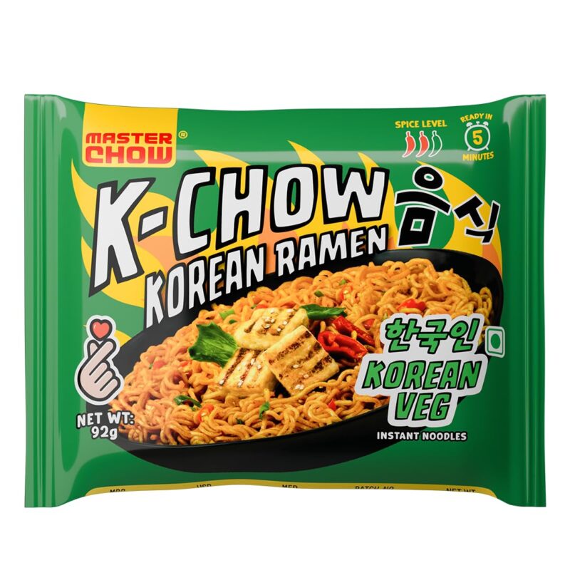 25x Masterchow K-chow Korean Veg Instant Ramen Noodles - 92g each  - Pack of 25