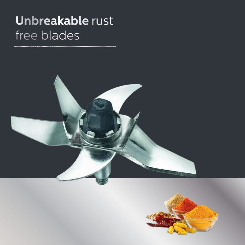 Philips Viva Collection HL7701/00 Mixer Grinder, 750 Watts, 4 Jars (Elegant Lavender and White) - Image 5