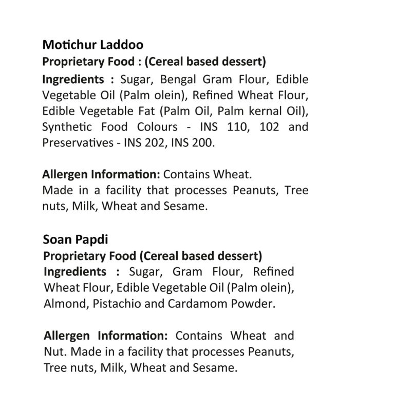 Soan Papdi Premium 400gm & Motichur Laddoo 400gm - Image 2