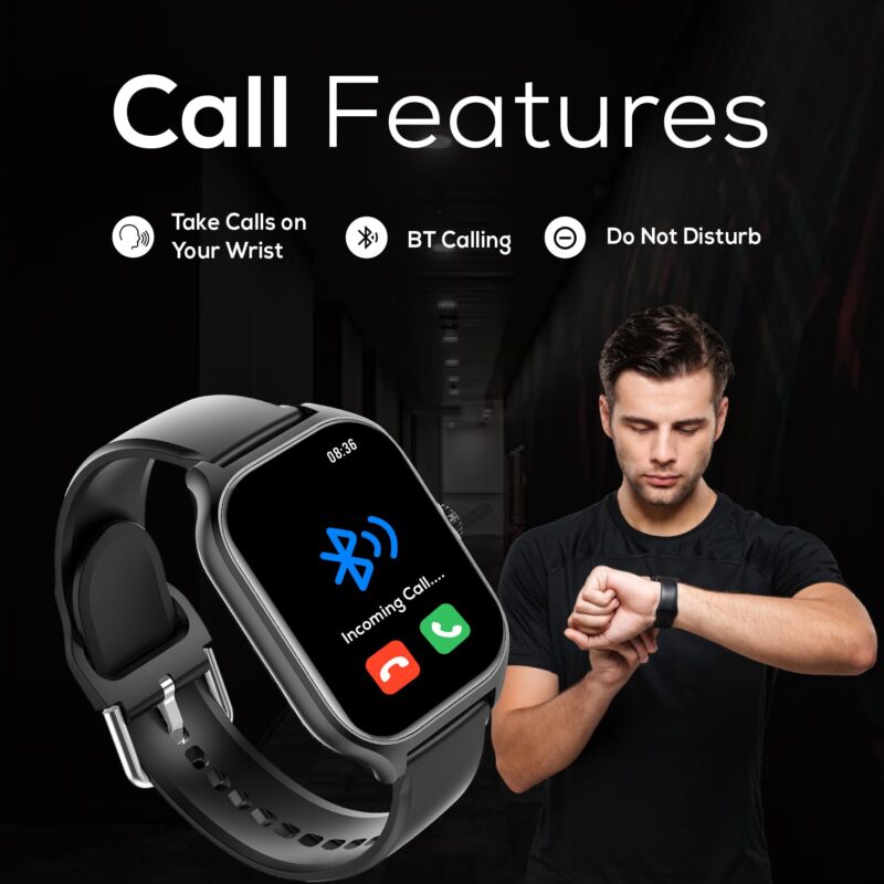 Nervfit Absolute Smart Watch with 2.1" Super Large HD Display, Waterproof, Health & Fitness Tracking, AI Assist, 5 Days Active & 15 Days Standby Battery, BT Calling, Camera & Music Contr - Image 5