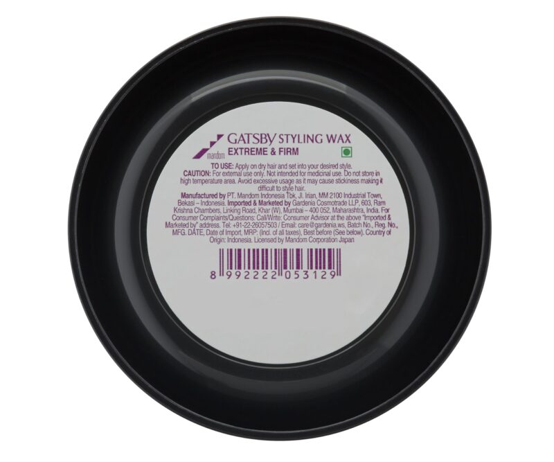 Gatsby Hair Styling Wax, Extreme & Firm, 75 Gm - Image 2