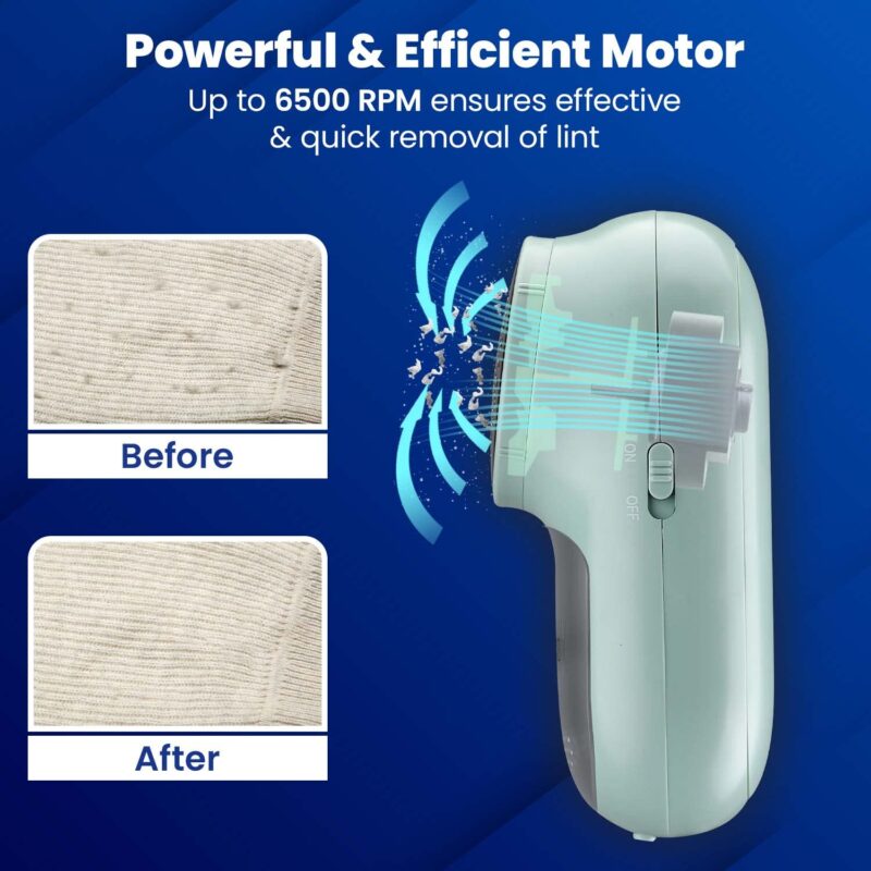 AGARO LR2007 Lint Remover, Fabric Brush, Rechargeable, for Woolen Sweaters, Clothes, Shirts, Jackets, Burr Remover, Pill Remover from Carpets, Curtains. - Image 7