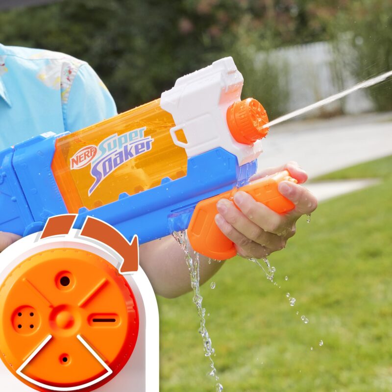 Nerf Super Soaker Flip Fill Water Blaster - 4 Spray Styles - Fast Fill - Large 890ml Water Tank - Pichkari for Outdoor Water Games, Branded Toy Pichkari for Kids 6+ - Image 9
