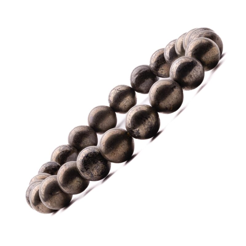 Plus Value Pyrite Bracelet Money Magnet Abundance Wealth Bracelet for Men Women Boys and Girls Reiki Healing Chakra (Beads Size: 8mm, Jute Bag)