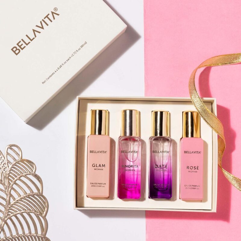 Bella Vita Luxury Woman Eau De Parfum Gift Set 4x20 ml for Women with Date, Senorita, Glam, Rose Perfume|Floral, Fruity Long Lasting EDP Fragrance Scent - Image 3