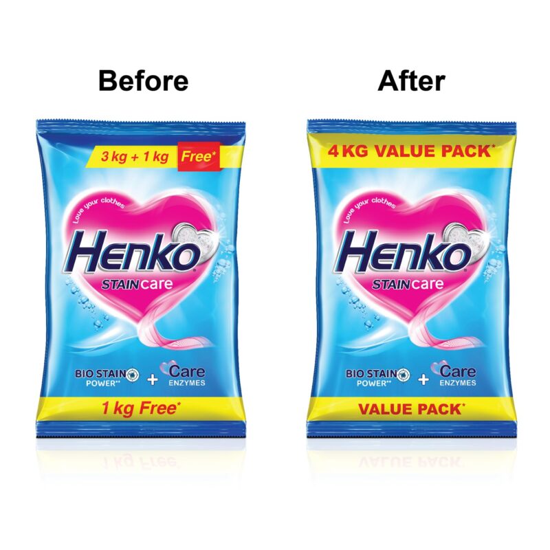 Henko Stain Care Powder - 3 kg with 1 kg Free - Image 2