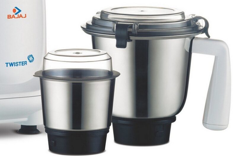 Bajaj Twister Mixer Grinder, 750W, 3 Jars (White) - Image 6