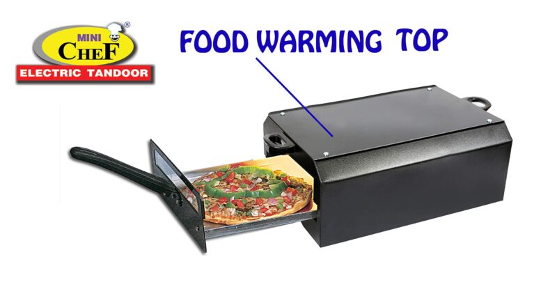 MINI CHEF ELECTRIC TANDOOR With Food Warming Top & 1Pc Magic Cloth + Recipe Book| 2000 W| Black - Image 3