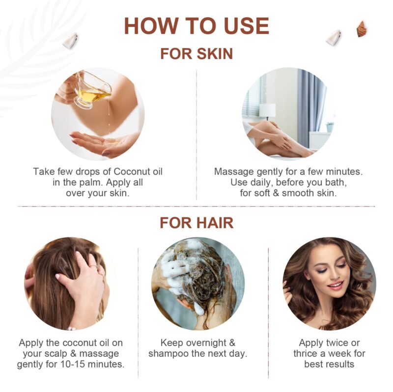 INDUS VALLEY Bio Organic Extra Virgin Pure Coconut Oil for All Skin Type & Hair Growth, Reduces Dandruff, Helps to Prevents Hairfall for Men & Women, Sulphate & Paraben Free - 175ml - Image 2