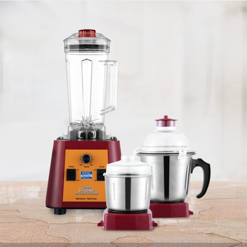 KENT Stainless Steel Super Strong Grinder&Blender|30,000 Rpm Electronic Variables Speed Control|Spill-Proof Lids With Jars|Overheating&Overcurrent Protection|Lockable Jar|Speed Control Switch - Image 5