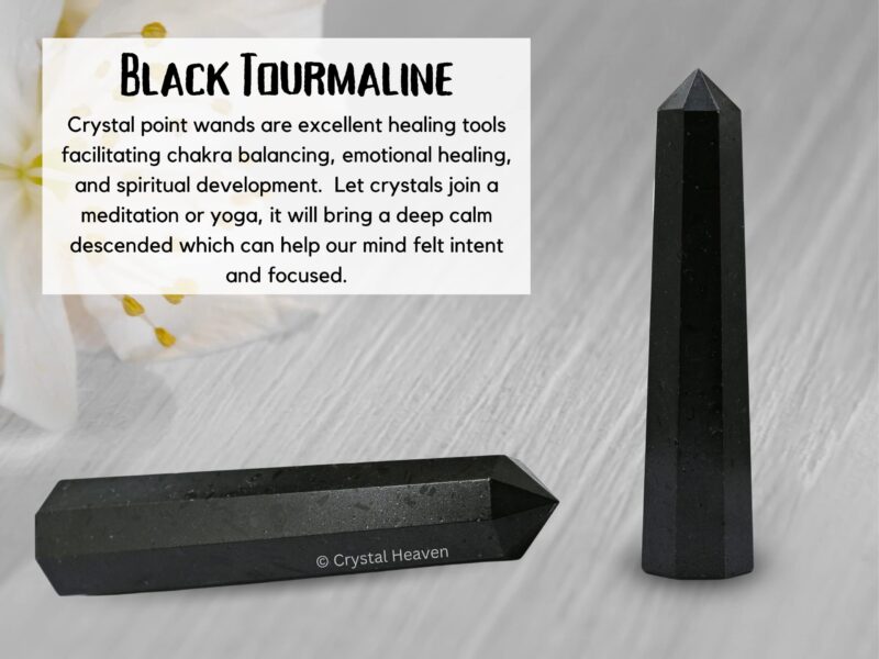 Crystal Heaven Certified Black Tourmaline Tower Obelisk Point For Chakra, Healing And Balancing - Aaa Grade Original Certified Gemstone Agate For Reiki Meditation Yoga Spiritual (2-3 Inches) - Image 3