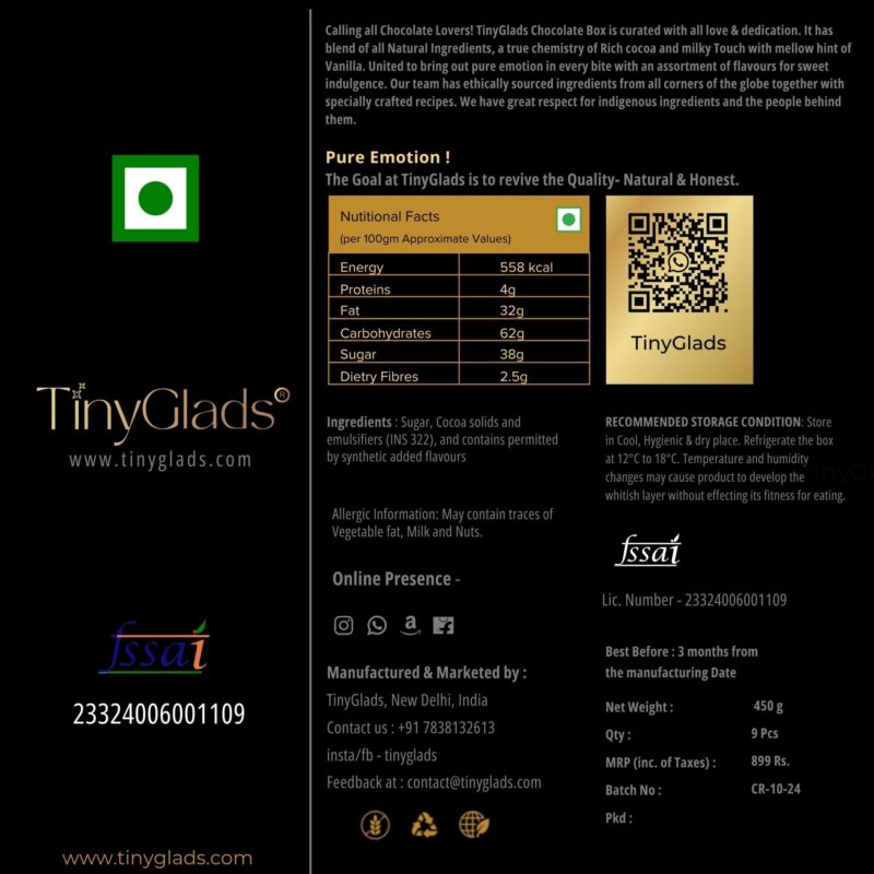 TinyGlads Dark Premium Chocolate Coated Almonds Jar- 250 Grams - Image 3