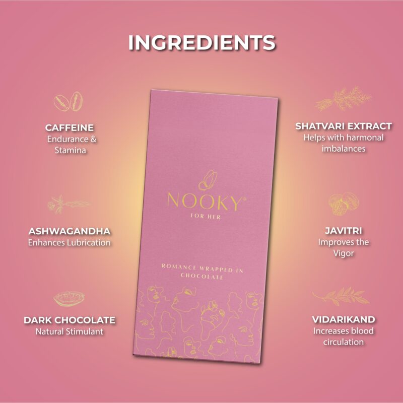 InstaEats Nooky Dark Chocolate Bars For Her|Luxurious Dark Chocolate For Uplifting Mood|Best Gift For Her (Pack Of 1),58 Gram - Image 6
