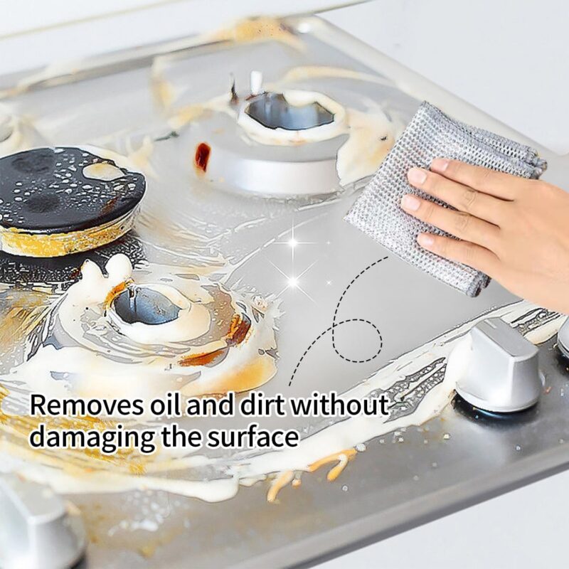 SHOPPOFOBIX Multipurpose Non-Scratch Wire Dishcloth, 6-Pack Soft Wire Dishwashing Rags Safe for Non-Stick Cookware, Scrubs & Cleans for Dishes, Sinks, Counters, Stove Tops, Easy Rinsing, Durable (6) - Image 4