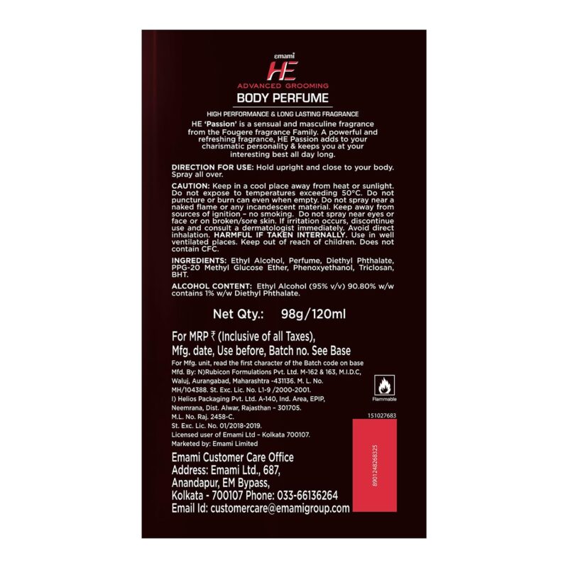 Emami HE Advanced Grooming Passion Body Perfume - Image 2