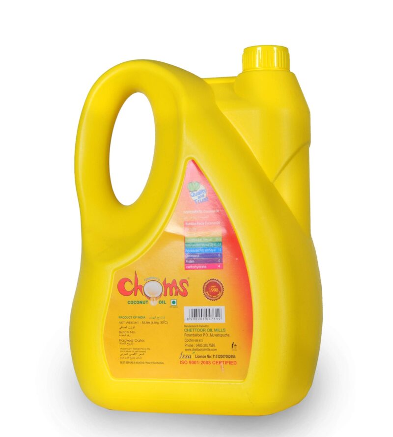 CHOMS Cooking Coconut Oil, 100% Pure, Edible (5 Litre) - Image 6
