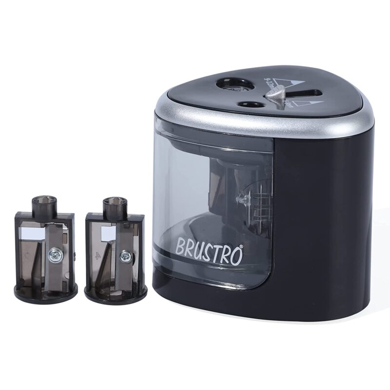 Brustro Double Hole Battery Operated Pencil Sharpener Autofeed - Image 4