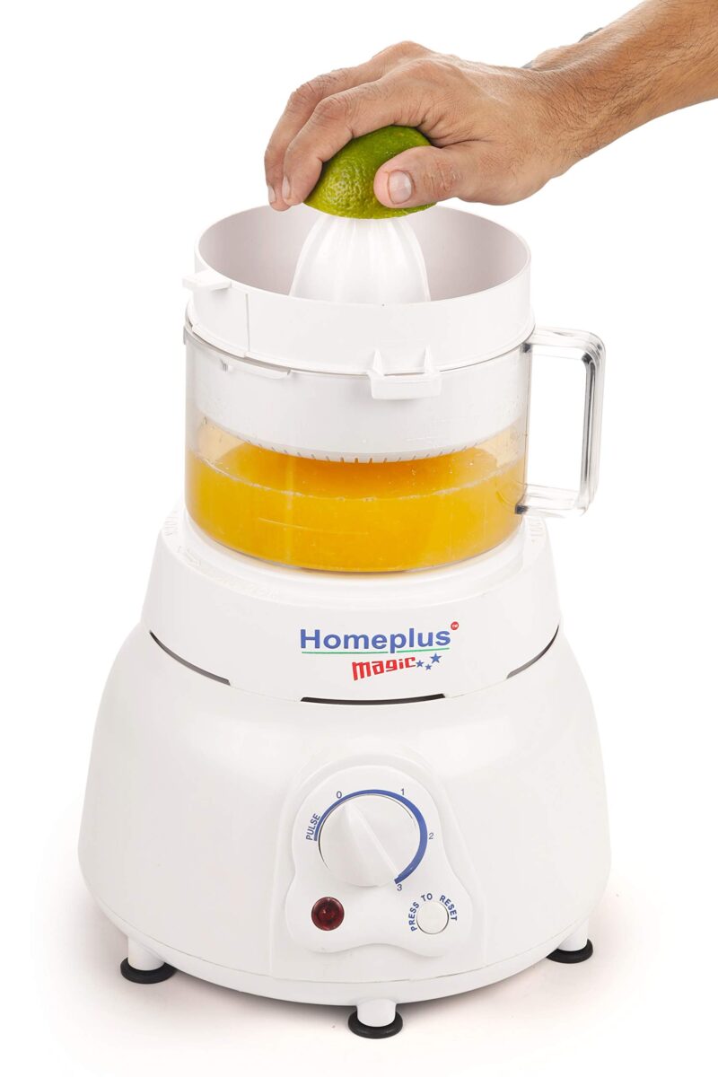 Home Plus Magic 400 Watts Atta Kneader | Food Processor | Cirtus Juicer | Vegetable Chopper | Whisker (White) - Image 7