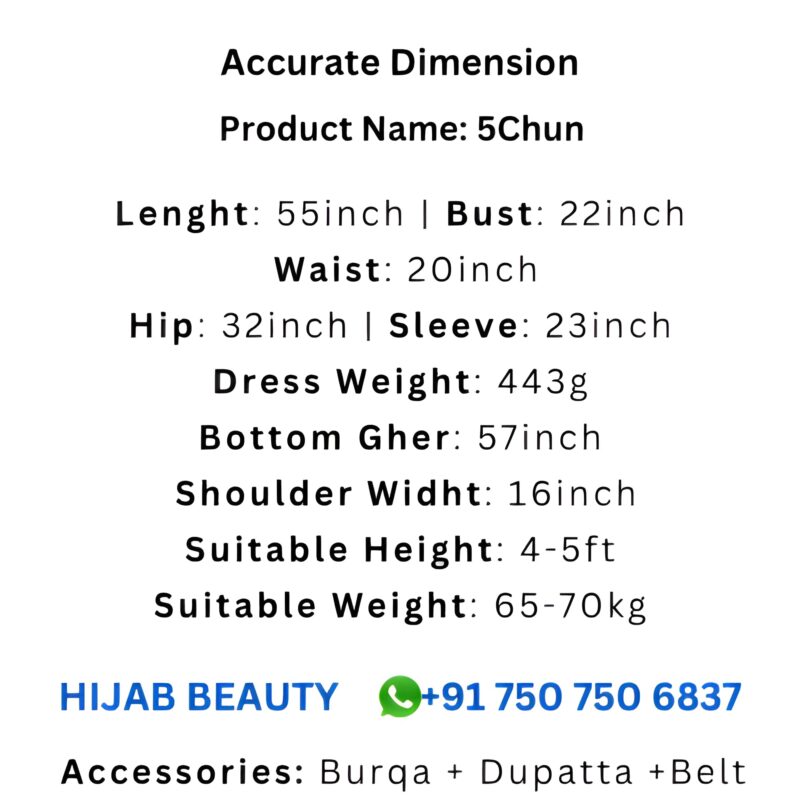 5 Chun Pista Green Burqa For women & Girls - Image 9