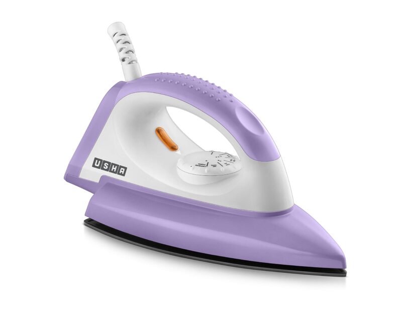 USHA EI Armor 1100 Watts Dry Iron Plastic With Black Weilburger Soleplate (Purple), 1100 Watt - Image 5