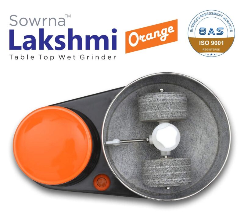 DGMR ENGG WORKS YJ666 150W Wet Grinder, Orange and Grey - Image 3