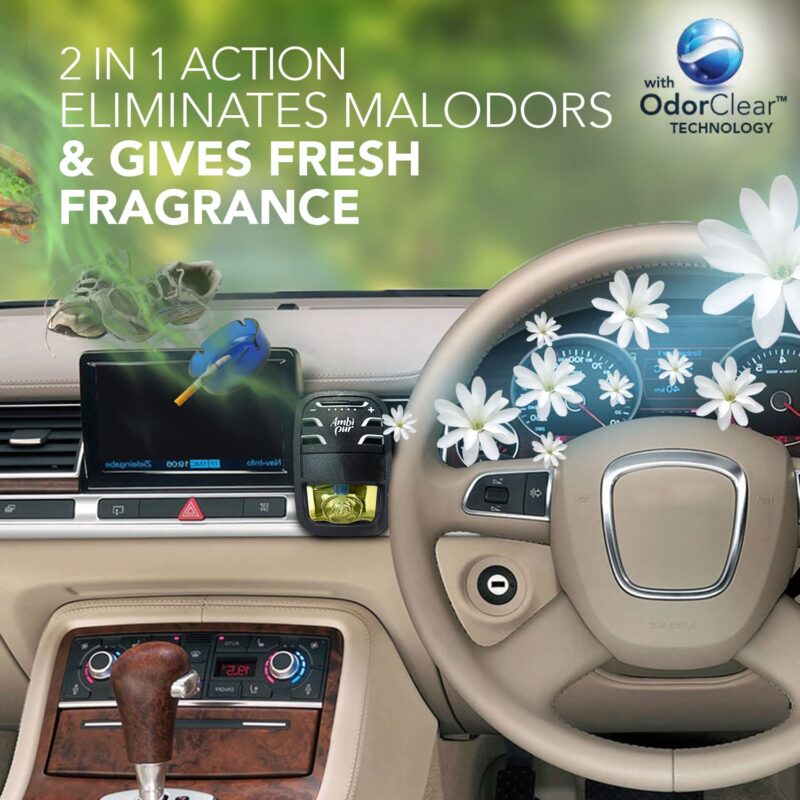 Ambi Pur Exotic Aerosol Jasmine Car Air Freshener Starter Kit (7.5 Ml) - Image 8