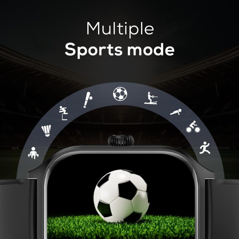 Nervfit Absolute Smart Watch with 2.1" Super Large HD Display, Waterproof, Health & Fitness Tracking, AI Assist, 5 Days Active & 15 Days Standby Battery, BT Calling, Camera & Music Contr - Image 4